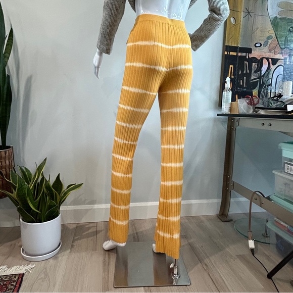 NWT Sandro Yellow Tye-Dye  Rib Pant - Picture 7 of 15
